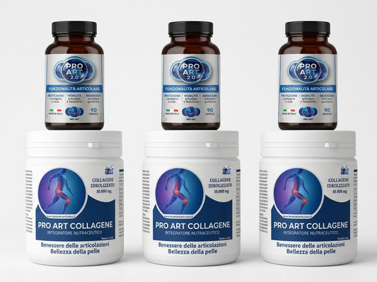 PRO ART 2.0 Capsule + Collagene Marino 10.000 mg – Kit Articolazioni 3 Mesi