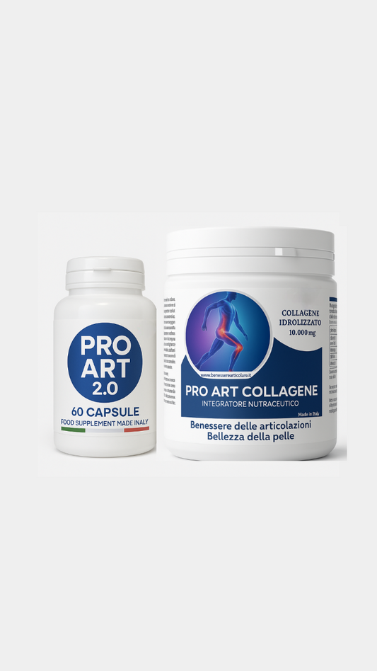 PRO ART 2.0 capsule + PRO ART Collagene 10.000 mg  (1 mese di trattamento)