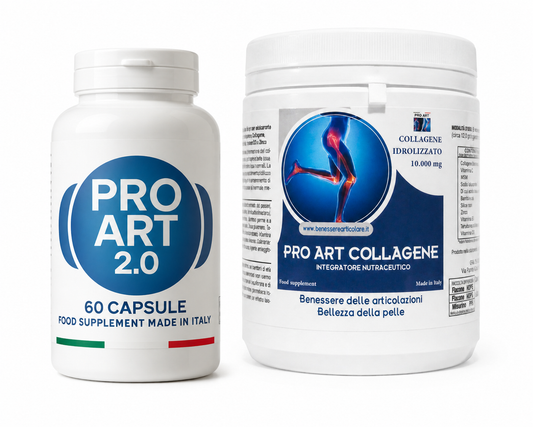 PRO ART 2.0 capsule + PRO ART Collagene 10.000 mg  (1 mese di trattamento)