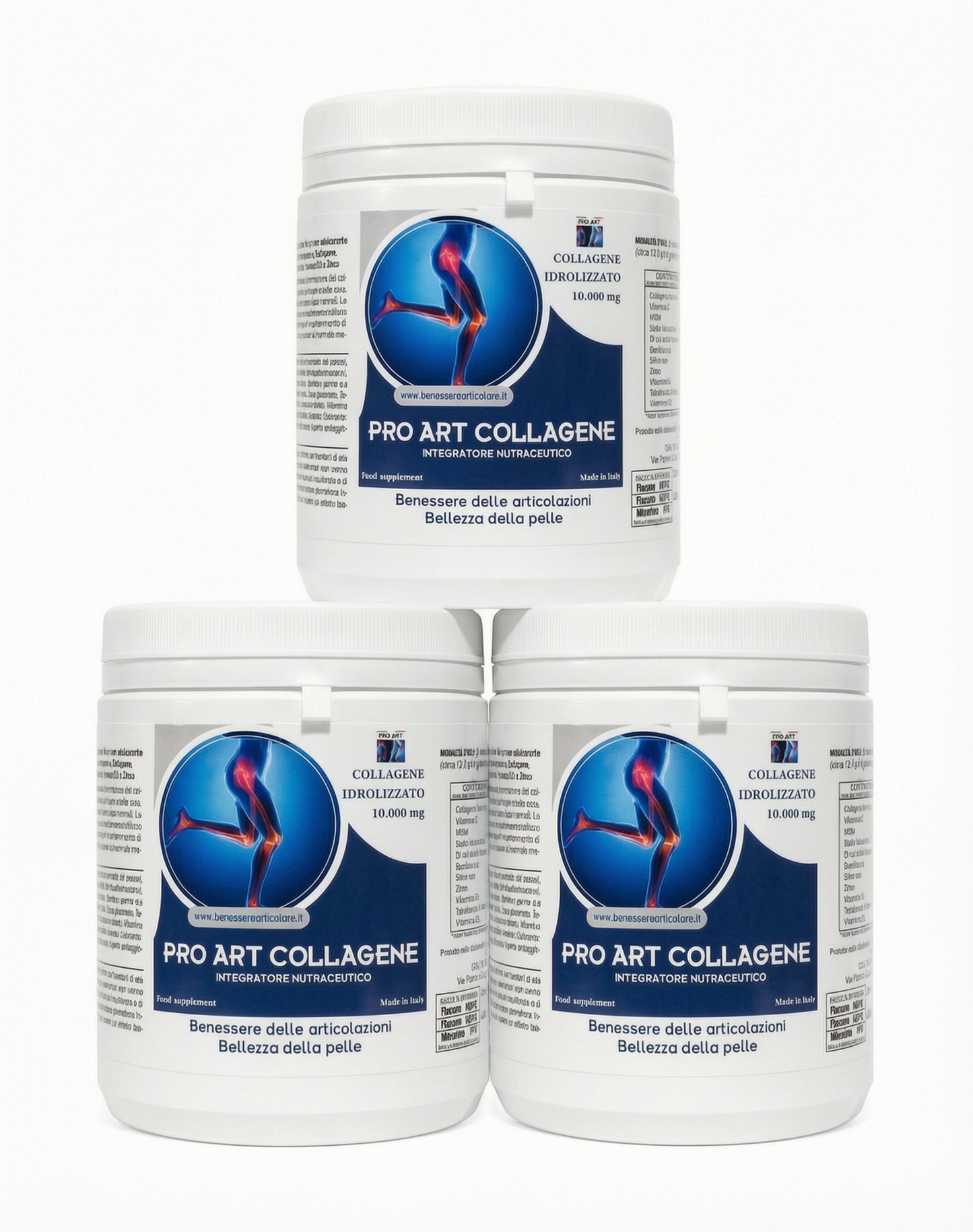 PRO ART Collagene Marino 10.000 mg – Scorta 3 Mesi per Articolazioni e Pelle